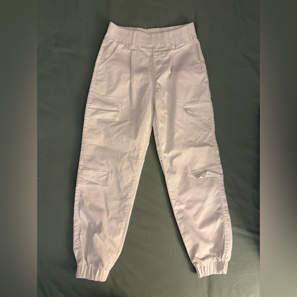 VIP White Ankle Cargo Pants